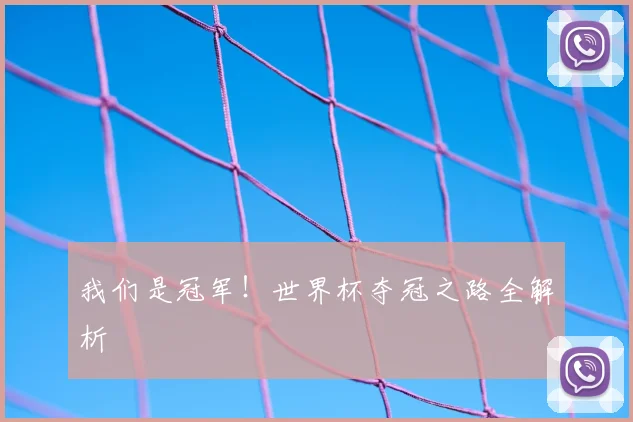 我们是冠军！世界杯夺冠之路全解析