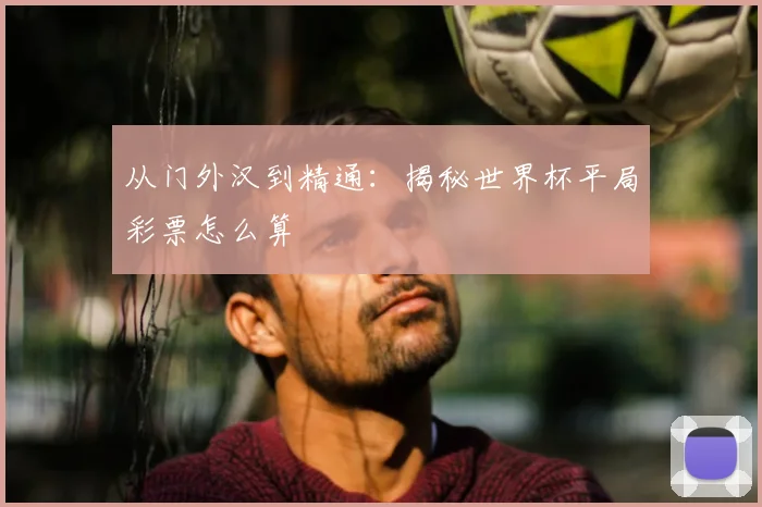 从门外汉到精通：揭秘世界杯平局彩票怎么算